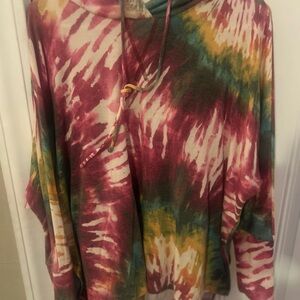Multicolor Tie-Dye Women's Hoodie